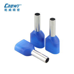 Câble à double fil Awg avec embouts de différentes tailles E2508, embout à sertir double, gaine isolée de 4 mm, extrémité de cordon, borne à broche - Product Image 3