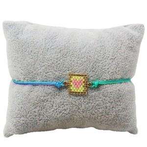 Bracciale Boho <span class=keywords><strong>con</strong></span> Cuore <span class=keywords><strong>e</strong></span> <span class=keywords><strong>Perline</strong></span> Miyuki, Cornice Dorata, Fatto a Mano, Regolabile, Intrecciato, per Commercio all'Ingrosso Transfrontaliero - Product Image 5