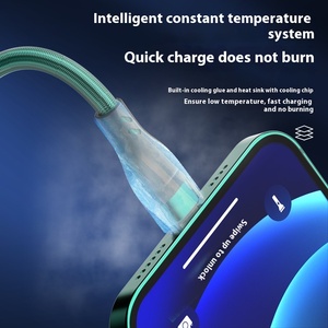 100W Bạch Kim Ba-trong-một 6A Nhanh Chóng Sạc Cáp Dữ Liệu Bện Tai Nghe TPE Tương Thích Cho <span class=keywords><strong>Android</strong></span> Lưới Đánh Cá Dệt Phong Cách Hộp - Product Image 4