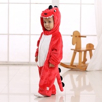 Jumpsuit Hewan Berkerudung untuk Bayi, Romper Panda Sapi Macan Tutul Dinosaurus, Onesie Anak dengan Resleting