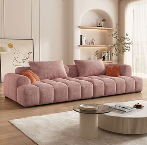 Canapé <span class=keywords><strong>italien</strong></span> moderne minimaliste crémeux en forme de nuage en velours côtelé multicolore pour hôtel villa pour la vie - Product Image 5