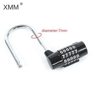 Combination Padlock Luggage Padlock XMM-8057A High Quality 5 Number Combination Lock Heavy Duty Big Zinc Alloy Lock Security Luggage Gym Padlock Factory Directly
