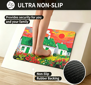 Ensemble <span class=keywords><strong>de</strong></span> <span class=keywords><strong>tapis</strong></span> <span class=keywords><strong>de</strong></span> bain en polyester 3 pièces personnalisable, fabriqué à la machine, antidérapant, imperméable, écologique, résistant aux rayures, avec <span class=keywords><strong>tapis</strong></span> <span class=keywords><strong>de</strong></span> toilette en forme <span class=keywords><strong>de</strong></span> U - Product Image 3