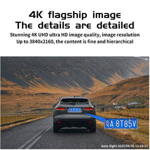 EM40 Dual <span class=keywords><strong>Dash</strong></span> <span class=keywords><strong>Cam</strong></span> Avant 4K + Arrière 1080P AI <span class=keywords><strong>Cam</strong></span>éra de voiture avec reconnaissance de plaque de voiture Surveillance de stationnement - Product Image 6