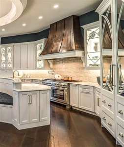 Armoire de cuisine en bois de chêne massif haut de gamme, élégante, pour la salle à manger et le stockage d'eau et de thé - Product Image 6