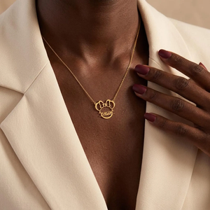Collares Personalizados con Colgante <span class=keywords><strong>de</strong></span> Iniciales <span class=keywords><strong>de</strong></span> Dibujos Animados <span class=keywords><strong>para</strong></span> <span class=keywords><strong>Mujer</strong></span>, Collar con Placa <span class=keywords><strong>de</strong></span> Nombre Chapada en Oro <span class=keywords><strong>de</strong></span> Acero Inoxidable - Product Image 4