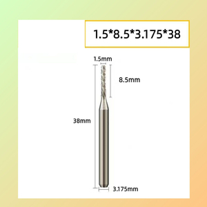 Fresa de Carburo Sólido con Dientes de Maíz de 3.175mm para Router CNC, para PCB, Fibra de Carbono y Tablero Epoxi - Product Image 5