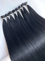Extensions de cheveux naturels doublement étirés, qualité Remy supérieure, pointe plate # Attache Micro-Link Teintable Toutes Couleurs - Fournisseur Populaire