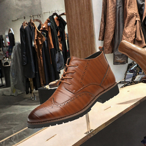 Bottines à lacets respirantes en PU pour le bureau et les occasions formelles, style automne-été, grandes tailles 39-48 - Product Image 2