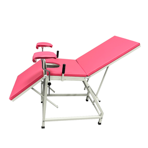 Lit d'examen gynécologique et maternité pliant en trois parties en acier inoxydable avec revêtement par pulvérisation, prix usine, pour hôpitaux et cliniques - Product Image 1