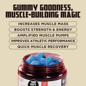 OEM/ODM Private Label Adult <b>Pre</b>-<b>workout</b> Creatine Monohydrate Gummies Candy Energy <b>Supplement</b> Sugar Free 60-count 2 Gummies Daily - Product Image 2
