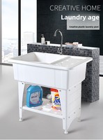Robinet en plastique blanc de conception moderne, multi-scénarios, en forme de cœur, rectangulaire, pour évier de buanderie, lavabo pour hôtel, planche à laver