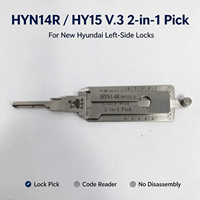 HYN14R HY15V.3 Lishi Outil de crochetage et de décodage automobile 2-en-1, compatible commandes en gros, finition mate anti-reflet