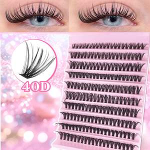 Fluffy 3D Cluster Lashes Super Matter Black Smoothest Mink Wholesale <b>Individual</b> Volume 8Mm 16Mm <b>Eyelash</b> Extension Party Makeup - Product Image 2