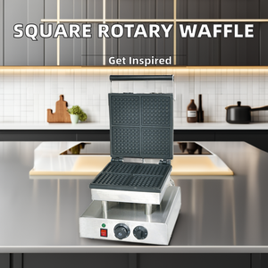 Gaufrier électrique professionnel antiadhésif en acier inoxydable 1500W pour hôtels et restaurants, avec plaques interchangeables sandwich/gaufre - Product Image 5