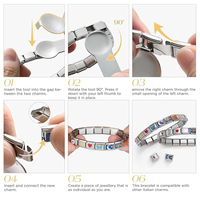 Vente chaude Bracelet En Acier Inoxydable Personnalisé Diy 9mm Bracelet À Breloques Italien Bijoux En Acier Inoxydable pour Hommes Femmes