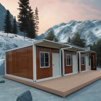 Villa préfabriquée de luxe de 40 pieds 20 pieds 2 3 4 5 chambres à coucher Maison préfabriquée en conteneur extensible et portable Petite maison mobile