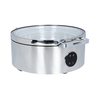 Chauffe-Plat Électrique Professionnel en Acier Inoxydable 6L Rond pour Buffet – Idéal Hôtels & Restaurants