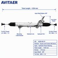 44250-60170 Nueva cremallera de dirección asistida hidráulica de alta calidad grado OEM para Land Cruiser Lexus LX570 2007+ LHD Directa