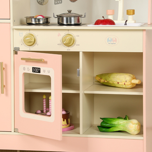 Nuevo Juego de Cocina de Juguete de Madera Rosa Multifuncional <span class=keywords><strong>para</strong></span> Niñas 2026, Refrigerador de Juguete <span class=keywords><strong>para</strong></span> Niños - Product Image 3