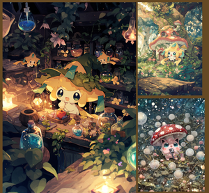 YQ Wholesale Pokemoned Art Boards Carte Fairytale Town Rare Funny Japanese Anime Fan Art Paper sealed Collectible Booster Box - Product Image 4