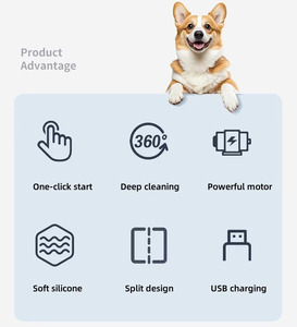 Limpiador de Patas de Perro Eléctrico Portátil, Cepillo Suave de ABS y TPR, Recargable con un Botón, Impermeable, Taza de Lavado de Patas para Baño de Mascotas - Product Image 4