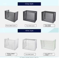 Cache-climatiseur extérieur décoratif en aluminium durable, protection résistante aux intempéries pour unité extérieure de climatiseur
