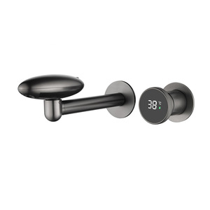 Grifo de lavabo de pared con sensor táctil, válvula de cerámica, grifo eléctrico de un solo orificio para baño - Product Image 5