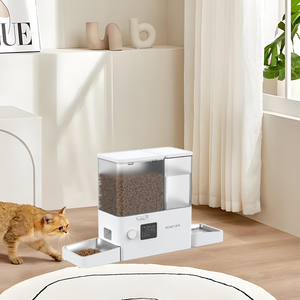 Comedero Automático para Mascotas CITICITY de 8.5L, Tazón Redondo de Silicona, Dispensador de Comida Seca de Acero Inoxidable para Perros Grandes, Forma de Botella - Product Image 1