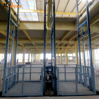 Ascenseur de marchandises hydraulique à haute capacité de charge OEM CE ISO Rail de guidage à échelle pour marchandises Plate-forme extérieure d'ascenseur de cargaison