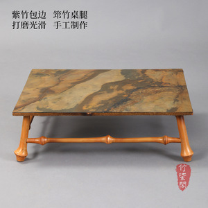Qiongzhu Rock Small Tea <b>Table</b> <b>Bamboo</b> Top Handmade Asian Style Coffee <b>Table</b> - Product Image 3