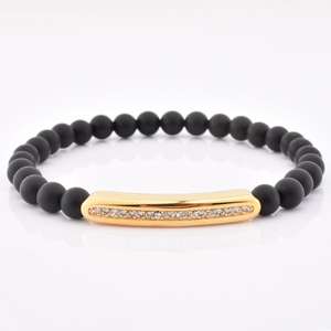 Bracelet en perles œil de tigre, perles en acier inoxydable avec diamant, haute qualité, livraison gratuite - Product Image 5