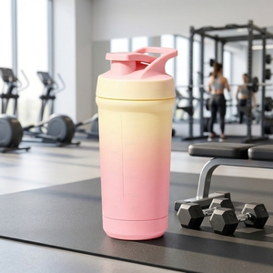 Borraccia <span class=keywords><strong>Shaker</strong></span> per Proteine in Acciaio Inox con Logo Personalizzato, Disponibile in Rosa, Bianco, Nero, Rosso e Blu Scuro, per Palestra, Fitness e Viaggi - Product Image 5