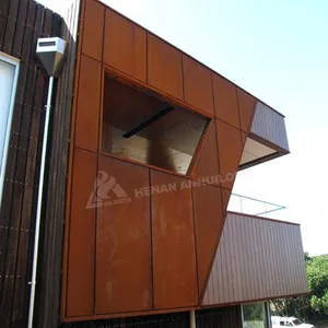 An toàn kim loại corten Rèm Trung Quốc sản xuất mưa ngoài trời đài phun nước vườn mặt tiền corten thép Ốp