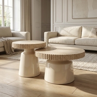 Table basse moderne en bois durable avec peinture brillante, facile à nettoyer, meuble de salon domestique de style panneau