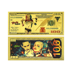 Billete de Joker para Quinn, de doble cara, estilo anime, con lámina dorada, personaje de película, coleccionable, regalo novedoso para fans, decoración para fiestas - Product Image 5