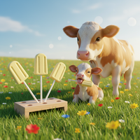 Sucette dure au lait riche en calcium - Goût lait - Collation saine et halal pour enfants