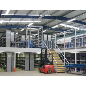 Entrepôt industriel à Structure en acier préfabriquée, entrepôt au sol de Mezzanine