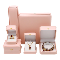 FADELI PACKING Coffret à bijoux en cuir PU rouge vin, 5 tailles, fermoir doré, logo personnalisé, intérieur en velours, cadeau de mariage