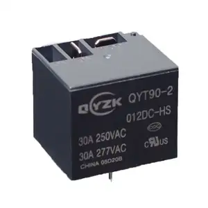 东莞群英QYT90 12v30amp继电器印刷电路板微型30a 250vac电源12v 10a 4pin T90微型继电器
