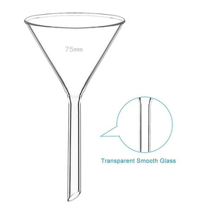 Entonnoir de laboratoire 50 ml en verre borosilicate transparent et lisse pour expériences chimiques - Product Image 3
