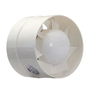 4/5/6 inch Silent Round Exhaust Fan Kitchen Bathroom 110/130/160 mm PVC Inline Duct Ventilation Fan