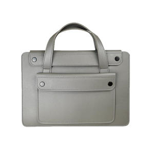 OEM <b>Leather</b> <b>Laptop</b> <b>Sleeve</b> Bag Customizable Material Soft Handle Zipper Closure Business Travel Case Summer 2025 - Product Image 1