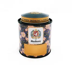 주문 음식 급료 빈 향신료 차 포장 금속 상자 레버 뚜껑 - Product Image 1