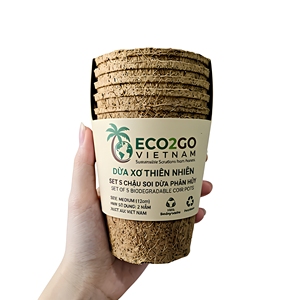 Natural Coconut Coir Fiber Classic Eco-Friendly Durable <b>Pot</b> Planter <b>for</b> Garden and Home Use Made by Eco2go Vietnam - Product Image 1