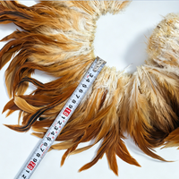 Plumes de coq rouges Schlappen à double couture de 4 à 6 pouces |   Plumes naturelles pour la fabrication de mouches, pêche à la mouche en montagne