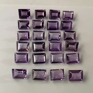 กระเป๋าอเมทิสต์บราซิลแบบธรรมชาติ/สร้อยคอรูปแปดเหลี่ยมละเอียดหลากหลายชนิดประกอบด้วยเพชรมรกตรูปวงรีลูกแพร์ - Product Image 1