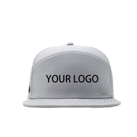 Bas quantité minimale de commande personnalisé de haute qualité 7 panneaux gris clair Hip Hop chapeau trou de découpe laser casquettes de relance