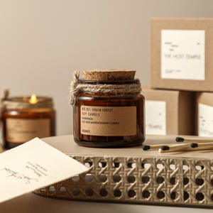 Customizable Aromatherapy Soy Wax <strong>Candle</strong> with Handmade Wooden Lid Glass Cup for Indoor Weddings Christmas Cross-Border Ventures - Product Image 2