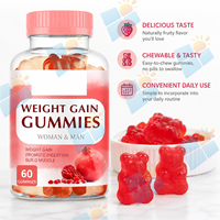 Gummies OEM pour la prise de poids, marque privée, supplément de soutien à la masse musculaire, vitamines gommeuses à croquer, formule personnalisée, fabricant